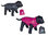Nobby Light koiran toppatakki, harmaa-vadelma